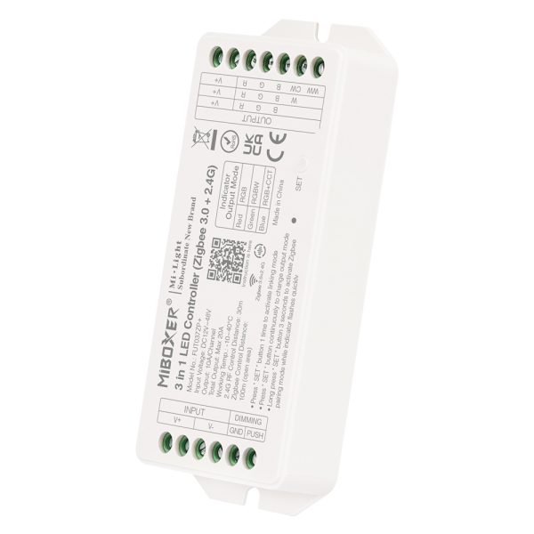 FUT037ZP+ 3 in 1 Zigbee 3.0 +2.4G RGBWW LED Controller FUT037ZP+ 3 in 1 Zigbee 3.0 +2.4G RGBWW LED Controller